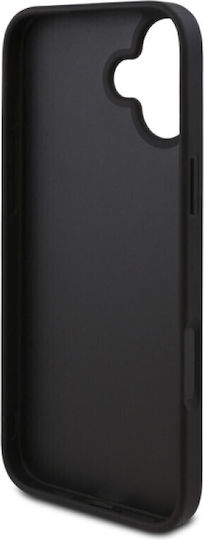 Guess Triangle Back Cover Piele artificială / Plastic Negru (iPhone 16 Plus)