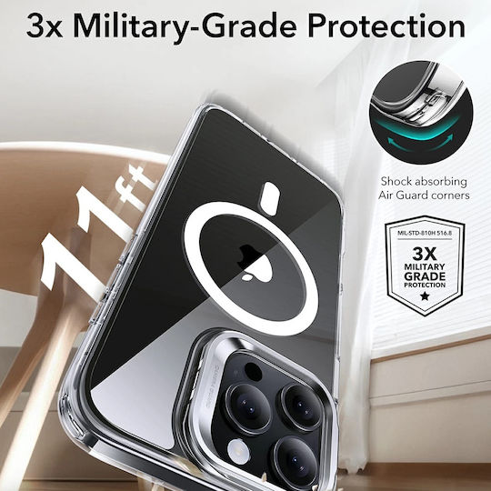 ESR Classic Hybrid Halolock Kickstand Umschlag Rückseite Metallisch Gray (iPhone 17 Pro Max / iPhone 17 Pro / iPhone 16 Pro Max)