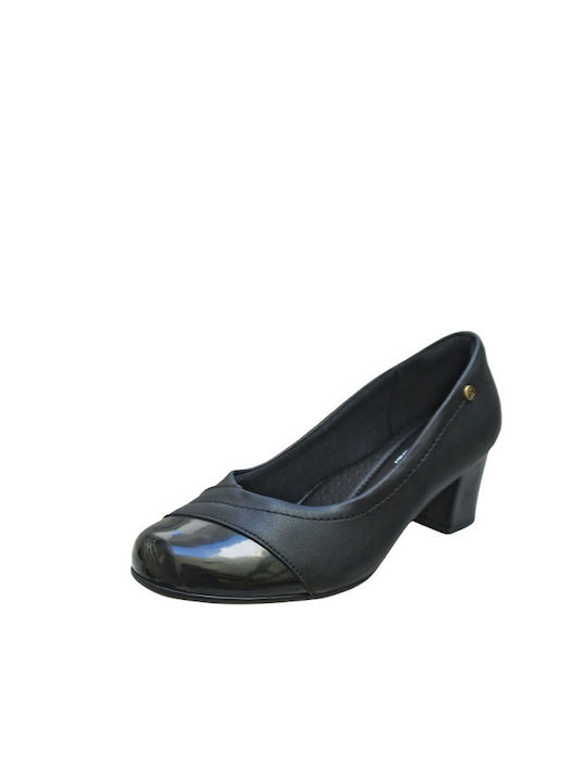 Piccadilly Anatomic Patent Leather Black Medium Heels