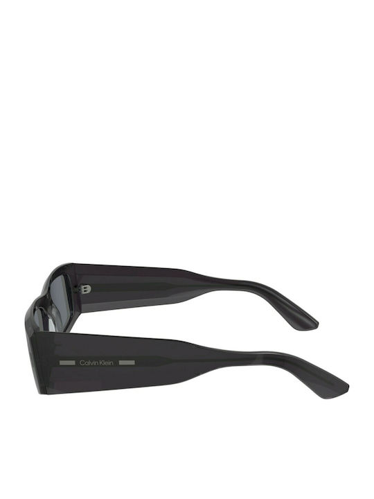 Calvin Klein Unisex Γυαλιά Ηλίου με Γκρι Κοκκάλινο Σκελετό και Μαύρο Φακό CK23537S 059