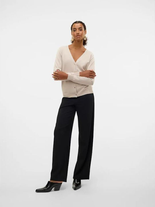 Long Women's Knitted Cardigan with Buttons Moonbeam