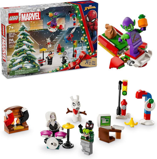 LEGO Super Heroes Spider-Man Advent Calendar 2024 for Ages 7+ 246 Pieces