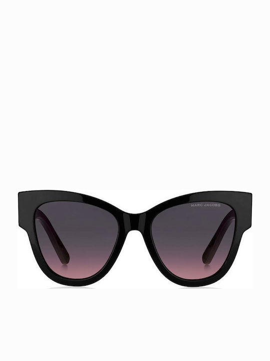 Marc Jacobs Women's Sunglasses with Black Plastic Frame and Black Gradient Lens Marc 697/S 807/FF