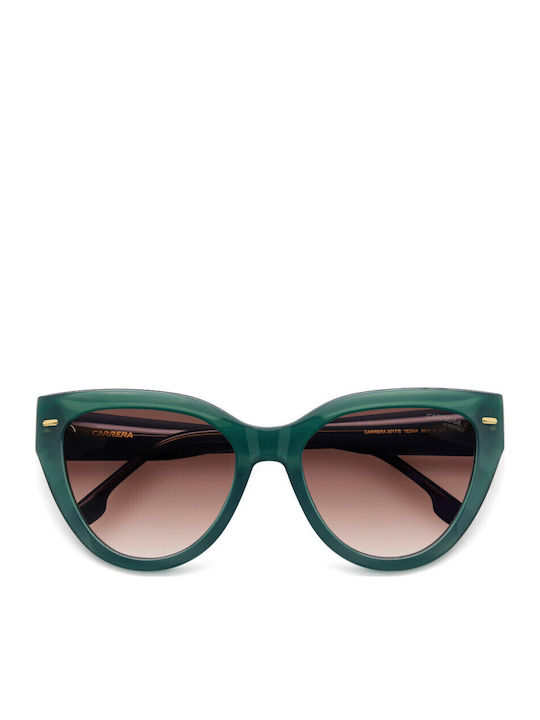 Carrera Damentränenbrille mit Grünen Horn umrandeten Rahmen und Gray Verlaufsfarbe Gläser 3017/S 1ED/HA