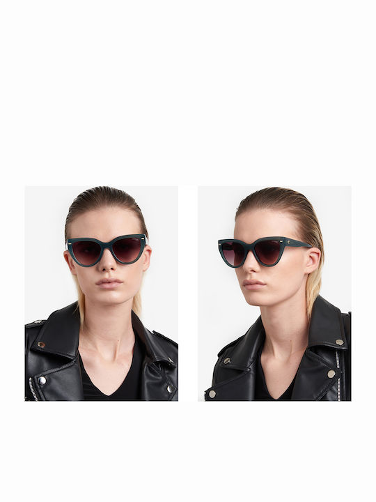 Carrera Damentränenbrille mit Grünen Horn umrandeten Rahmen und Gray Verlaufsfarbe Gläser 3017/S 1ED/HA
