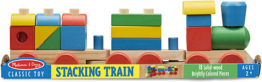 Melissa & Doug Bausteine Zug mit Bausteinen Holz