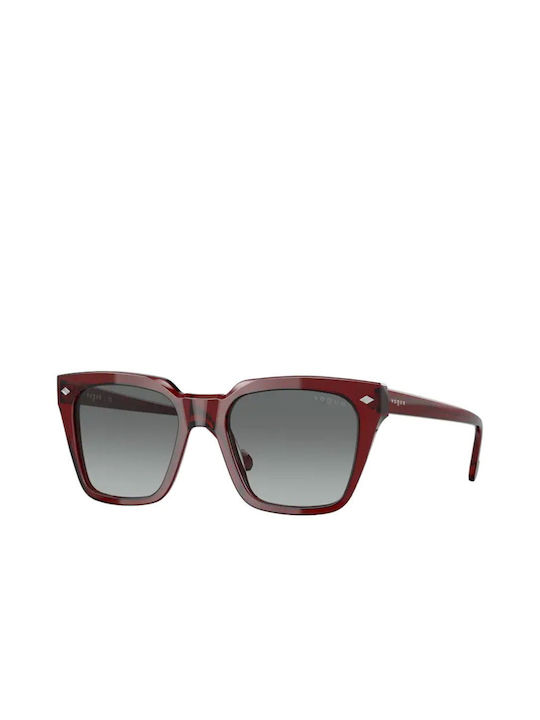 Vogue Women's Sunglasses with Red Plastic Frame and Gray Gradient Lens VO5380S 292411