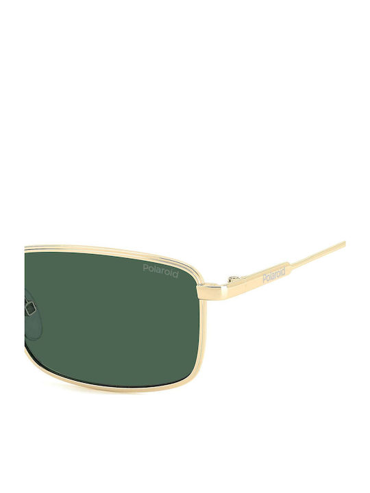 Polaroid Men's Sunglasses with Gold Metal Frame and Green Lens PLD6227/S/X J5G/01