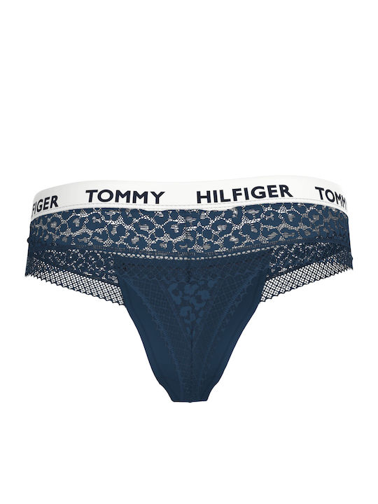 Damen Zeichenfolge mit Spitze Blue