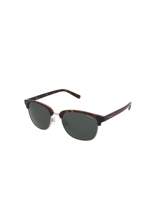 Polaroid Unisex Ochelari de soare cu Maro Tortoise Cadru și Verde Lentilă PLD1012/S PR6/H8
