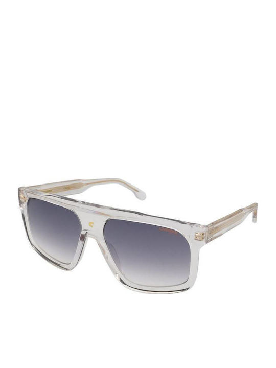 Carrera Unisex Sunglasses with Transparent Horn-Rimmed Frame and Grey Lenses 1061/S 900/1V