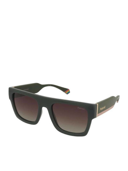 Polaroid Bărbătești Ochelari de soare cu Verde Cadru și Maro Degrade Lentilă PLD6224/S/X 1ED/LA