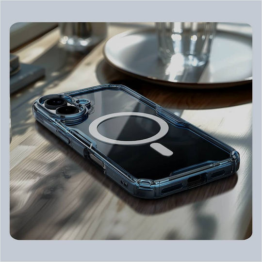 Nillkin Nature Tpu Pro Magnetic Umschlag Rückseite Silikon Blau (iPhone 16)
