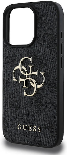 Guess Logo Back Cover Δερματίνης Μαύρο (iPhone 16 Pro Max)