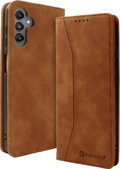 Bodycell Book Δερματίνης / Δερμάτινο Καφέ (Samsung M34)