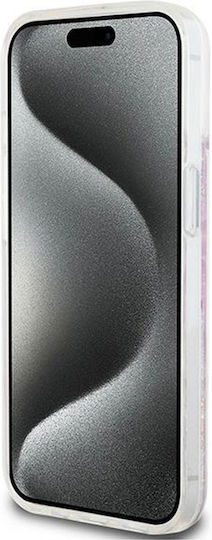 DKNY Liquid Glitter Checkered Pattern Back Cover Πλαστικό / Σιλικόνης Ροζ (iPhone 13)