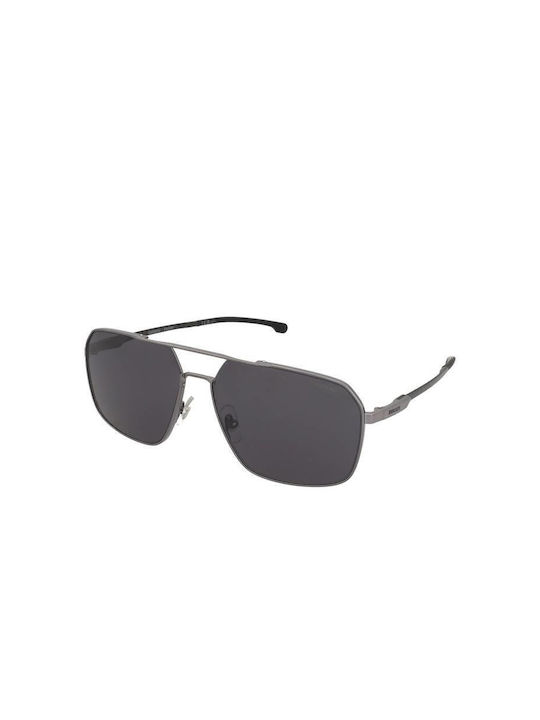 Carrera Men's Sunglasses with Gray Metal Frame and Gray Lens