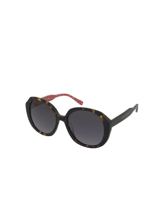 Tommy Hilfiger Women's Sunglasses with Brown Tartaruga Plastic Frame and Gray Gradient Lens TH2106/S 086/9O