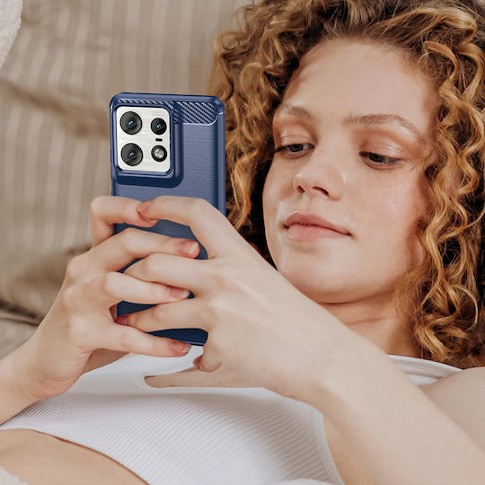 Techsuit Carbon Back Cover Σιλικόνης Μαύρο (Motorola Edge 50 Pro 5G)