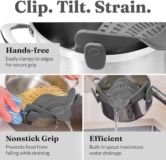 Silicone Strainer Grip Suitable Pots Bowls Pans Useful Pasta Spaghetti Meat
