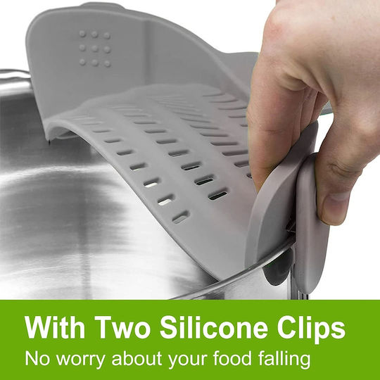 Silicone Strainer Grip Suitable Pots Bowls Pans Useful Pasta Spaghetti Meat
