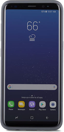 Moshi Napa Umschlag Rückseite Leder Schwarz (Galaxy S8+)