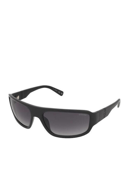 Guess Men's Sunglasses with Black Plastic Frame and Gray Gradient Lens GU00080 01B