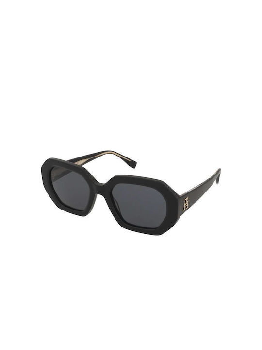 Tommy Hilfiger Women's Sunglasses with Black Plastic Frame and Black Lens TH2155/S 807/IR