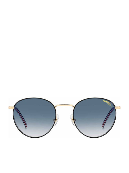 Carrera Unisex Sunglasses with Gold Metallic Frame and Grey Gradient Lenses 339/S RHL/08