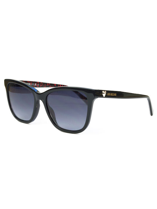 Moschino Sunglasses with Black Plastic Frame and Gray Gradient Lens MOL078/S INA/9O