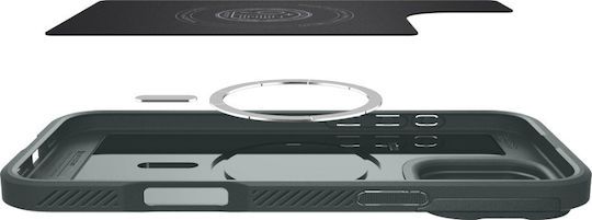 Spigen Optik Armor MagFit Umschlag Rückseite Silikon 2mm Abyss Green (iPhone 17 Pro Max / iPhone 17 Pro / iPhone 16 Pro Max)