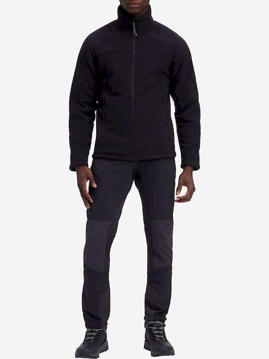 Viana Ανδρική Ζακέτα Fleece Μαύρη