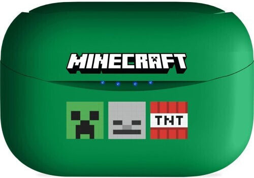 OTL Minecraft In-ear Bluetooth Handsfree Ακουστικά με Θήκη Φόρτισης Πράσινα