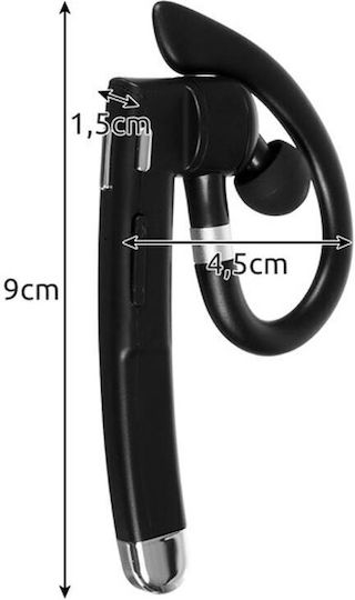 Izoxis 24272 In-ear Bluetooth Handsfree Ακουστικό Μαύρο
