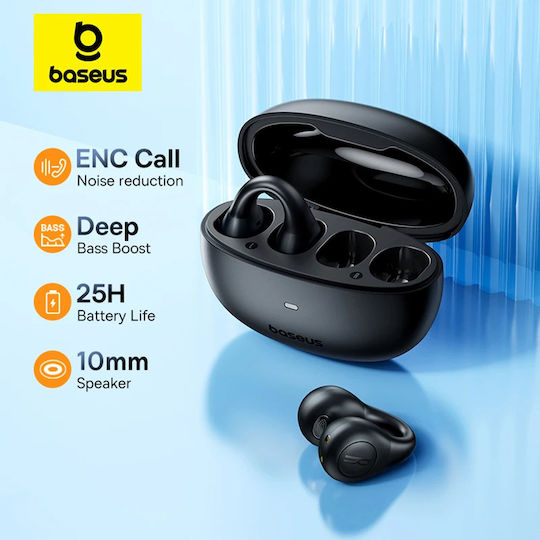 Baseus AirGo AS01 Offenes Ohr Bluetooth-Freisprecheinrichtung Kopfhörer mit Ladeetui Schwarz