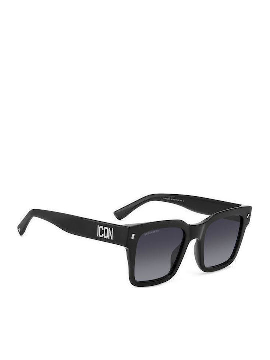 Dsquared2 Men's Sunglasses with Black Plastic Frame and Black Gradient Lens 0010/S 807/9O