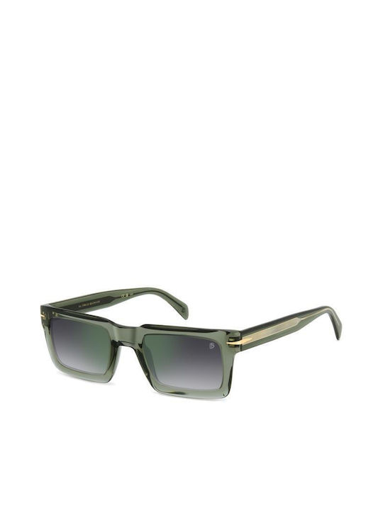 David Beckham Sunglasses with Green Plastic Frame and Gray Gradient Lens DB 7126/S 1ED/NU