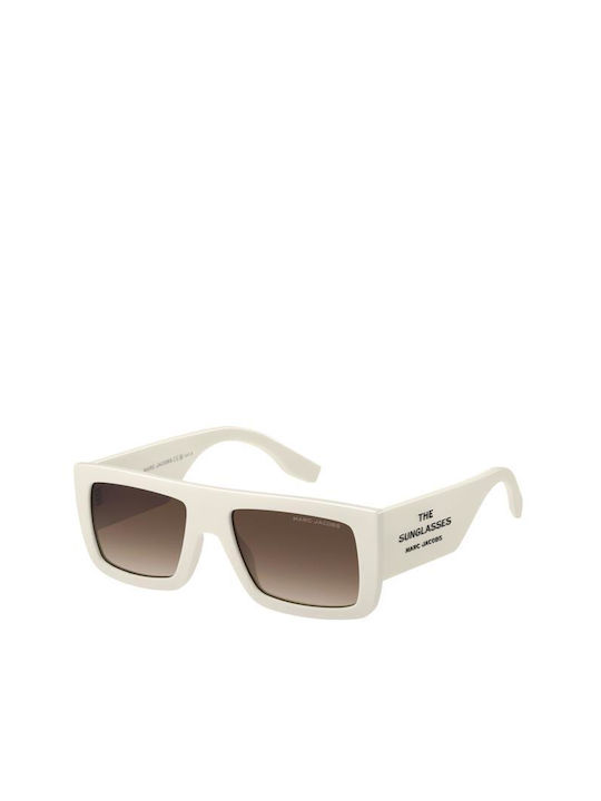 Marc Jacobs Sunglasses with White Plastic Frame and Brown Gradient Lens Marc 775/S SZJ