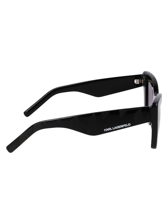 Karl Lagerfeld De damă Ochelari de soare cu Negru Din plastic Cadru și Violet Ochelari de soare Lentilă