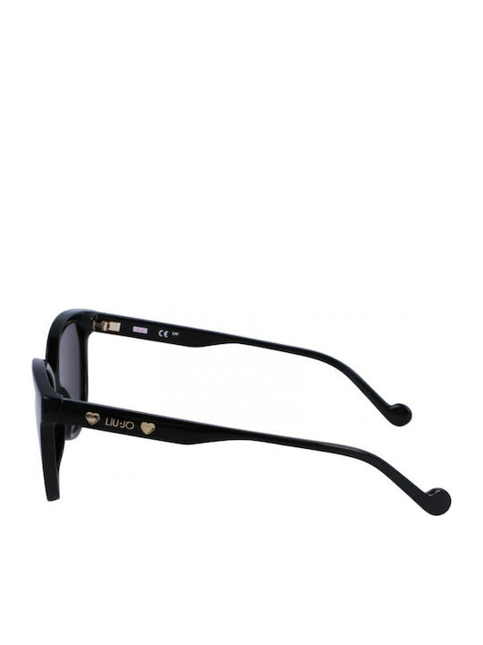 Liu Jo Women's Sunglasses with Black Plastic Frame and Black Lens
