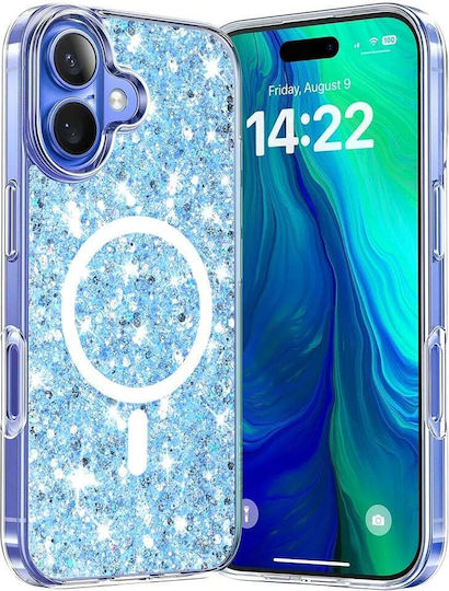 Techsuit Sparkly Glitter Задна корица Син (iPhone 16)