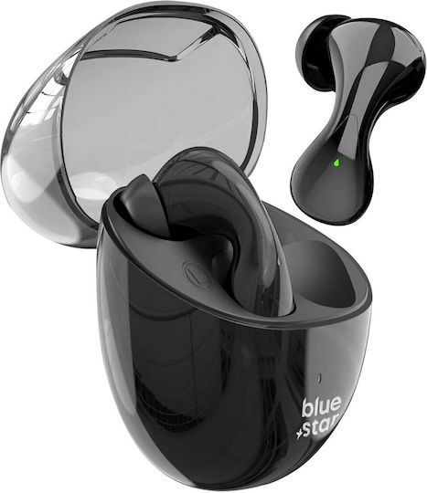 Blue Star BK99 In-ear Bluetooth Handsfree Ακουστικά με Θήκη Φόρτισης Μαύρα