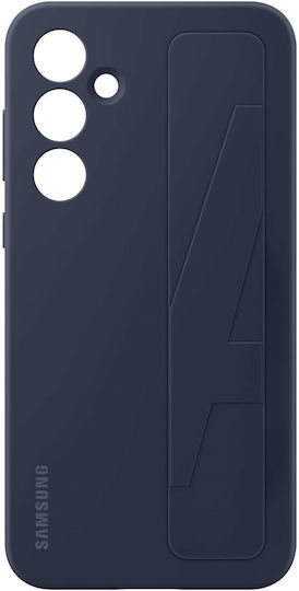 Samsung Standing Grip Umschlag Rückseite Silikon mit Band Schwarz (Galaxy A55)