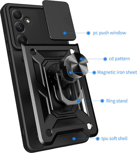Techsuit Camshield Back Cover Plastic / Silicone Blue (Galaxy A55)