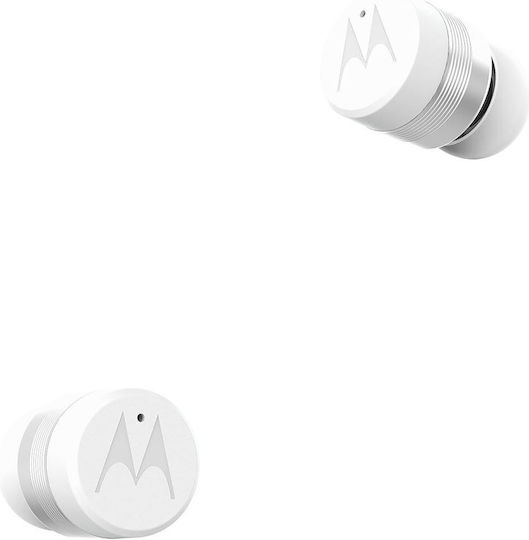 Motorola Moto Buds 120 Bluetooth Handsfree Ακουστικά με Αντοχή στον Ιδρώτα και Θήκη Φόρτισης Λευκά
