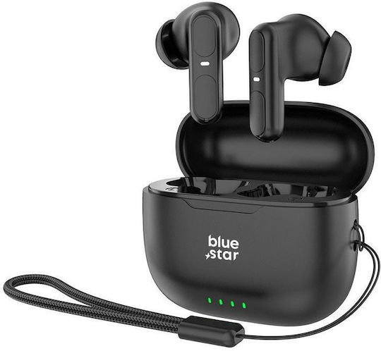 Blue Star BK31 In-ear Bluetooth Handsfree Earphones with Charging Case Black