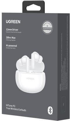 Ugreen P3 In-ear Bluetooth Handsfree Ακουστικά με Θήκη Φόρτισης Λευκά