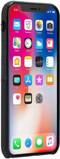 Incase Back Cover Σιλικόνης / Πλαστικό / Υφασμάτινο Μαύρο (iPhone XS Max)