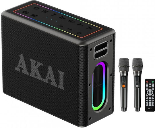 Akai Proffesional Ηχείο Karaoke με Ασύρματα Μικρόφωνα ABTSW-120 Μαύρο