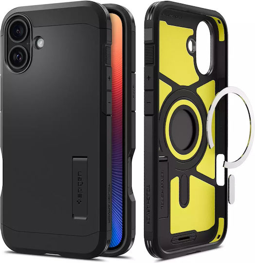 Spigen Tough Armor AI MagFit Umschlag Rückseite Kunststoff 2mm Schwarz (iPhone 16)